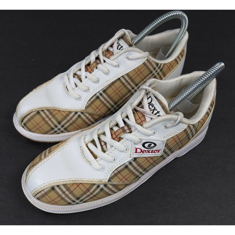 Dexter Ana White with Beige Plaid Slide-Rite Bowling Shoes Womens Size 8.5M - Picture 5 of 16